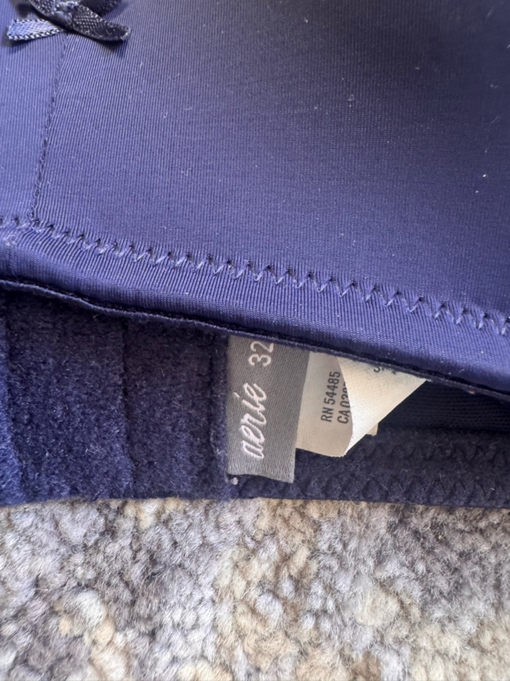 aerie Navy Lace-Trim Wireless Bra - Picture 3 of 6
